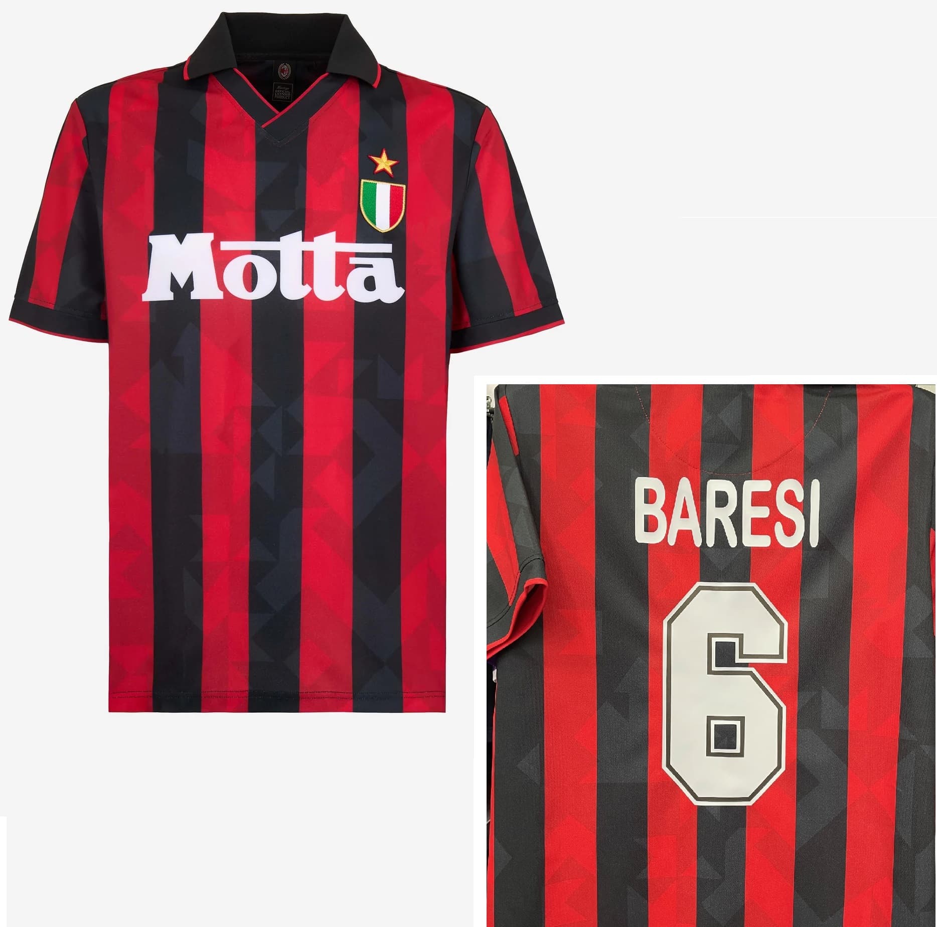 AC MILAN MAGLIA RETRO VINTAGE BARESI 1993-94