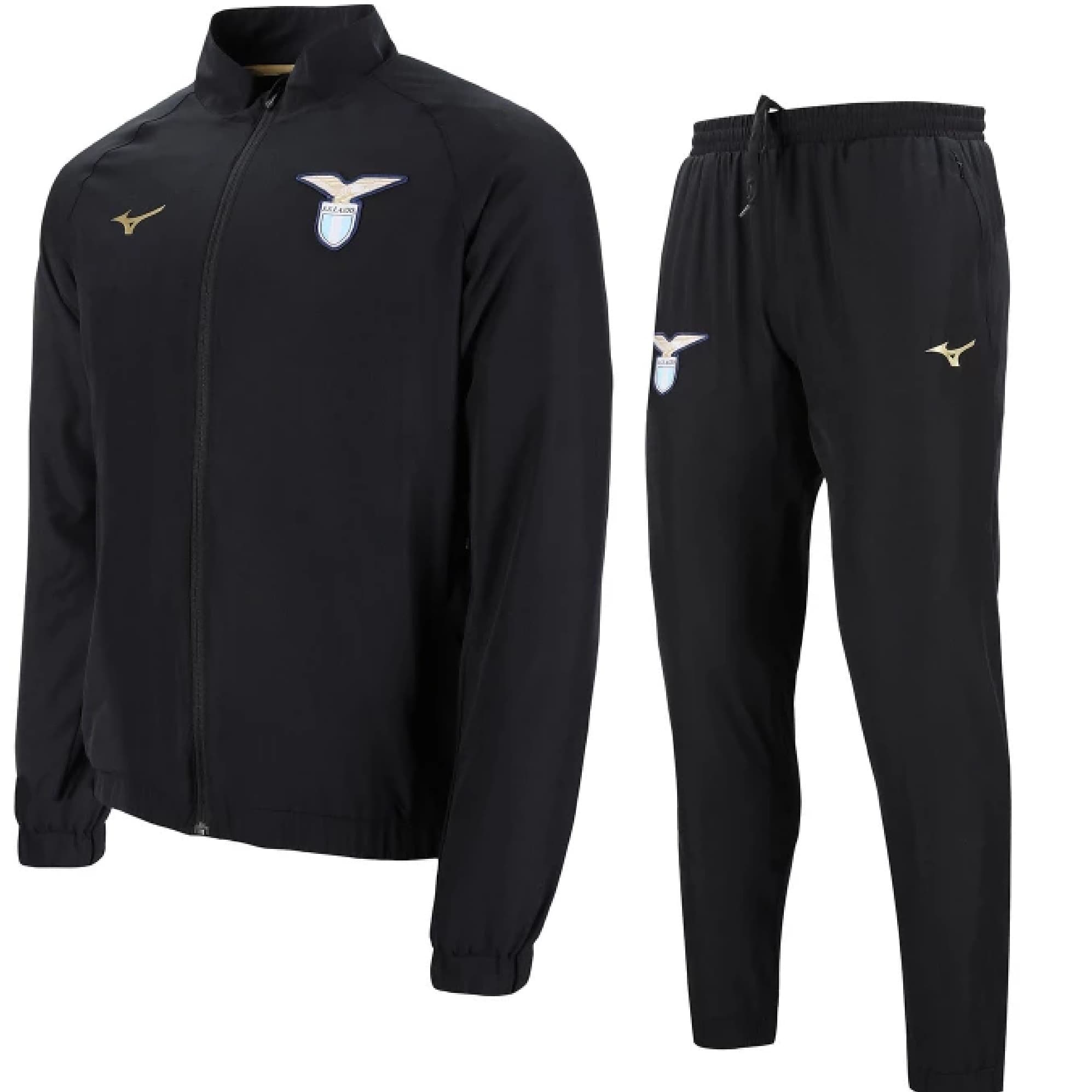 SS LAZIO PRESENTATION BLACK TRACKSUIT 2023-24