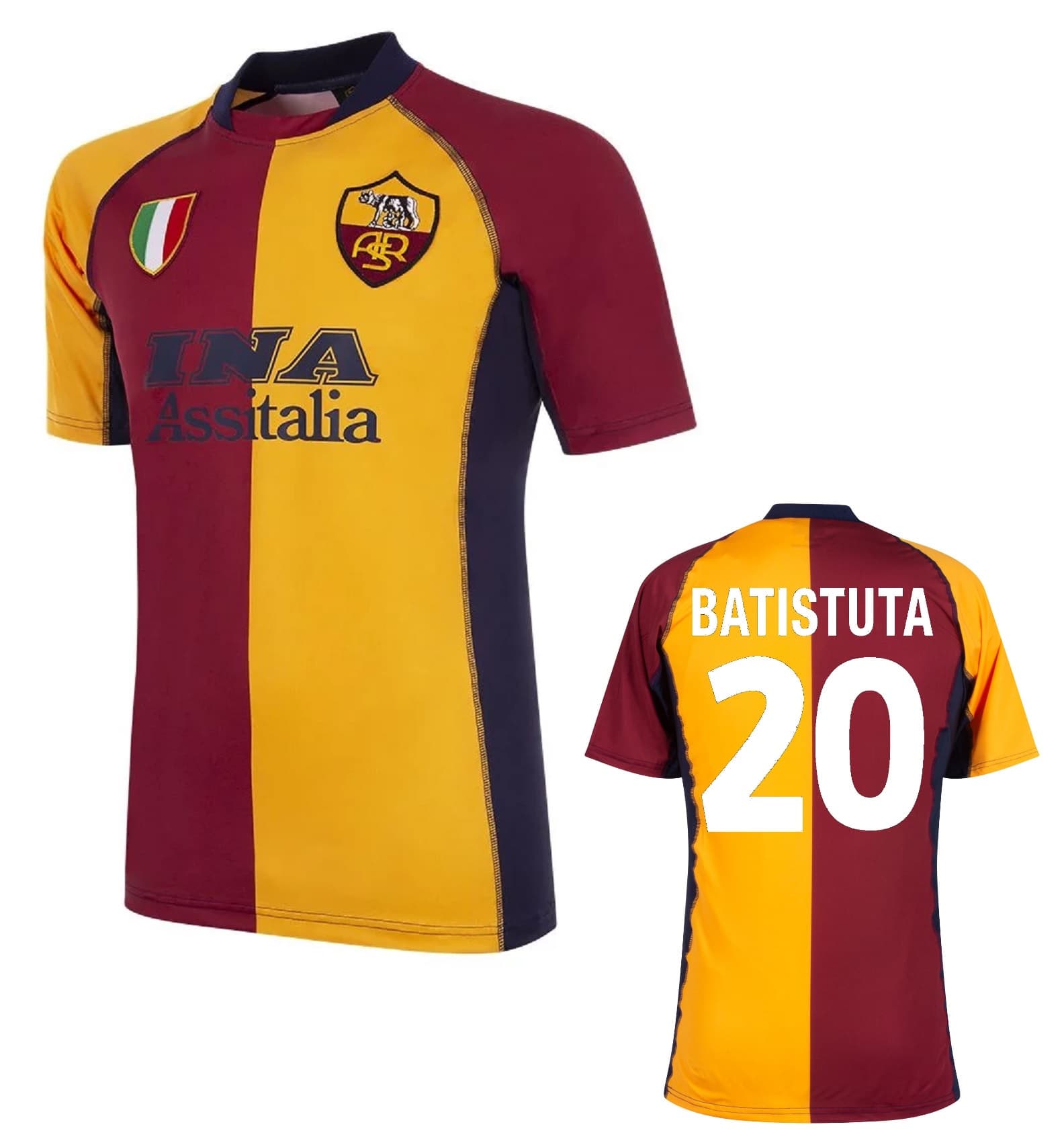 AS ROMA MAGLIA RETRO BATISTUTA CHAMPIONS LEAGUE STORICA 2001-02 - Immagine 1