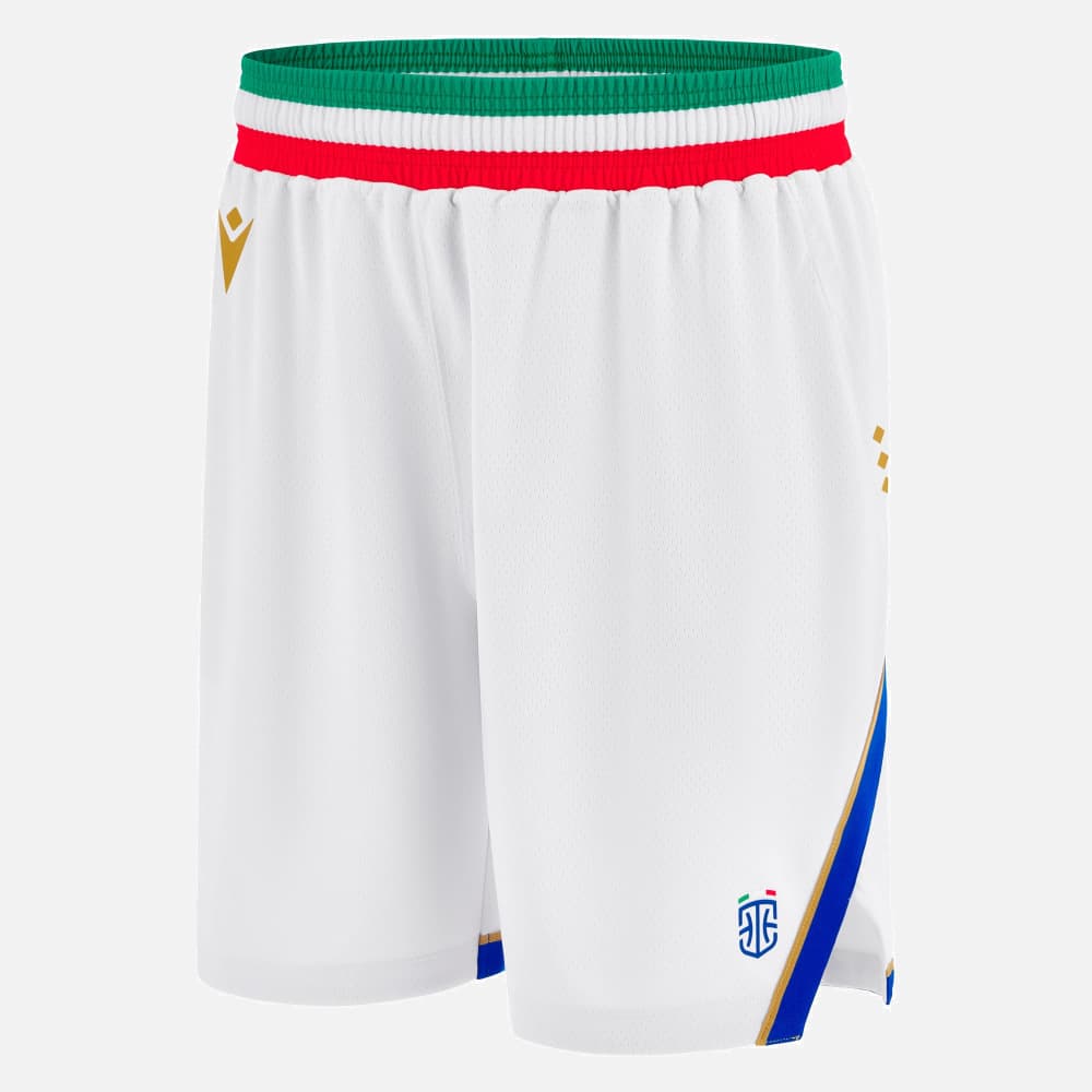 ITALIA BASKET FIP HOME WHITE SHORTS 2025-26