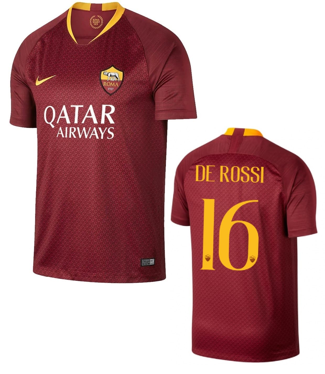 AS ROMA DE ROSSI HOME SHIRT 2018-19 - Image 1