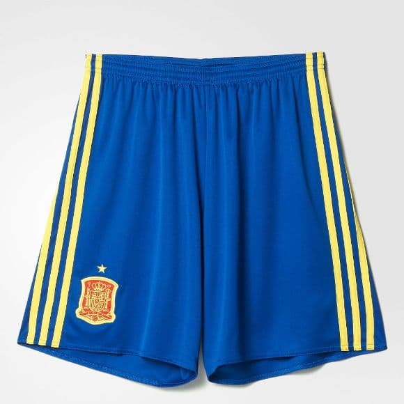 SPAIN JUNIOR HOME SHORTS EURO 2016