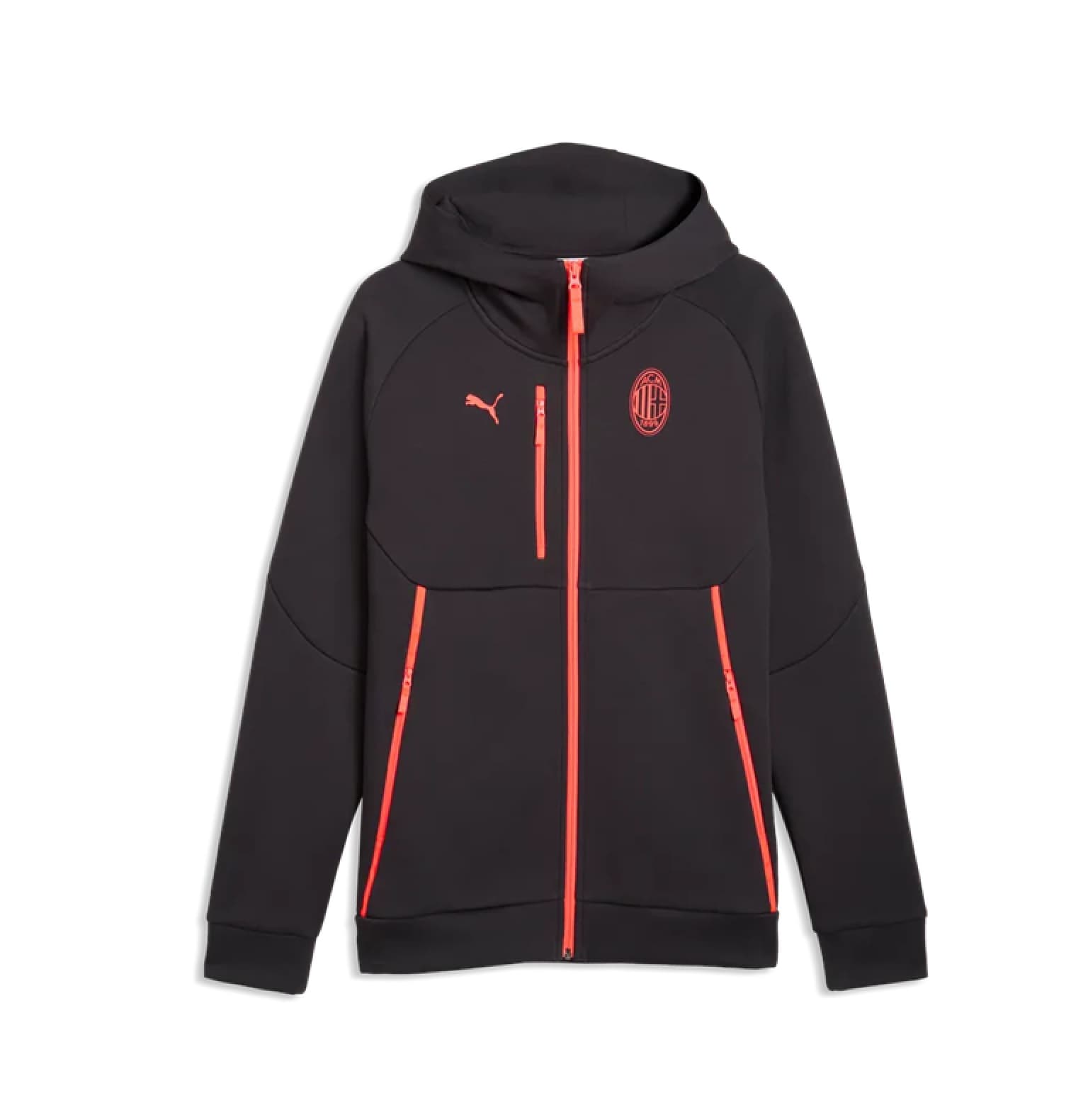 AC MILAN FELPA TECH ZIP NERA 2026-27
