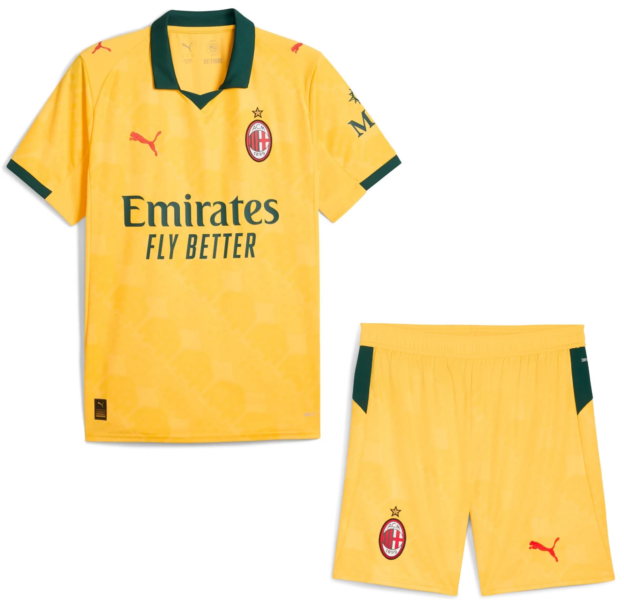 AC MILAN COMPLETO BAMBINO 3RD GIALLO 2025-26 - Immagine 1