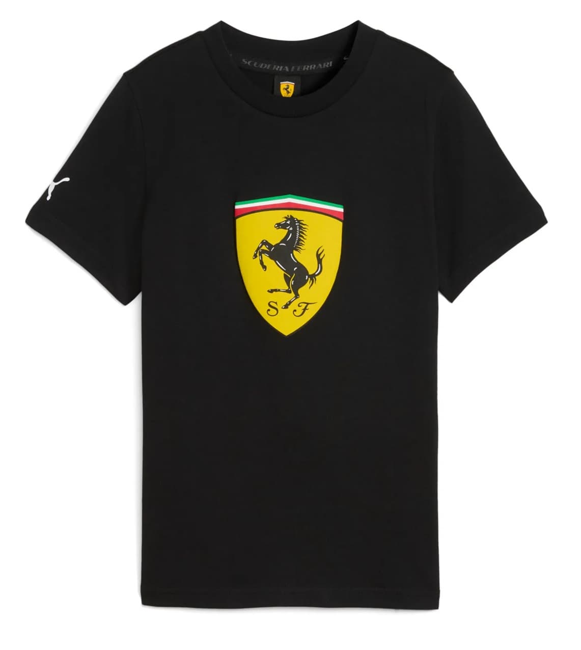 FERRARI JUNIOR BLACK T-SHIRT