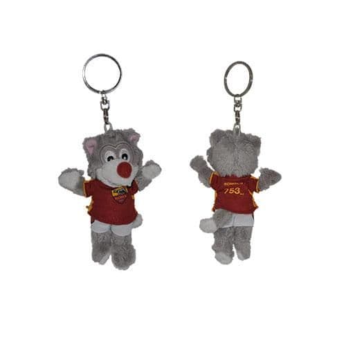 AS ROMA PORTACHIAVI LUPETTO ROMOLO 9cm - Immagine 1