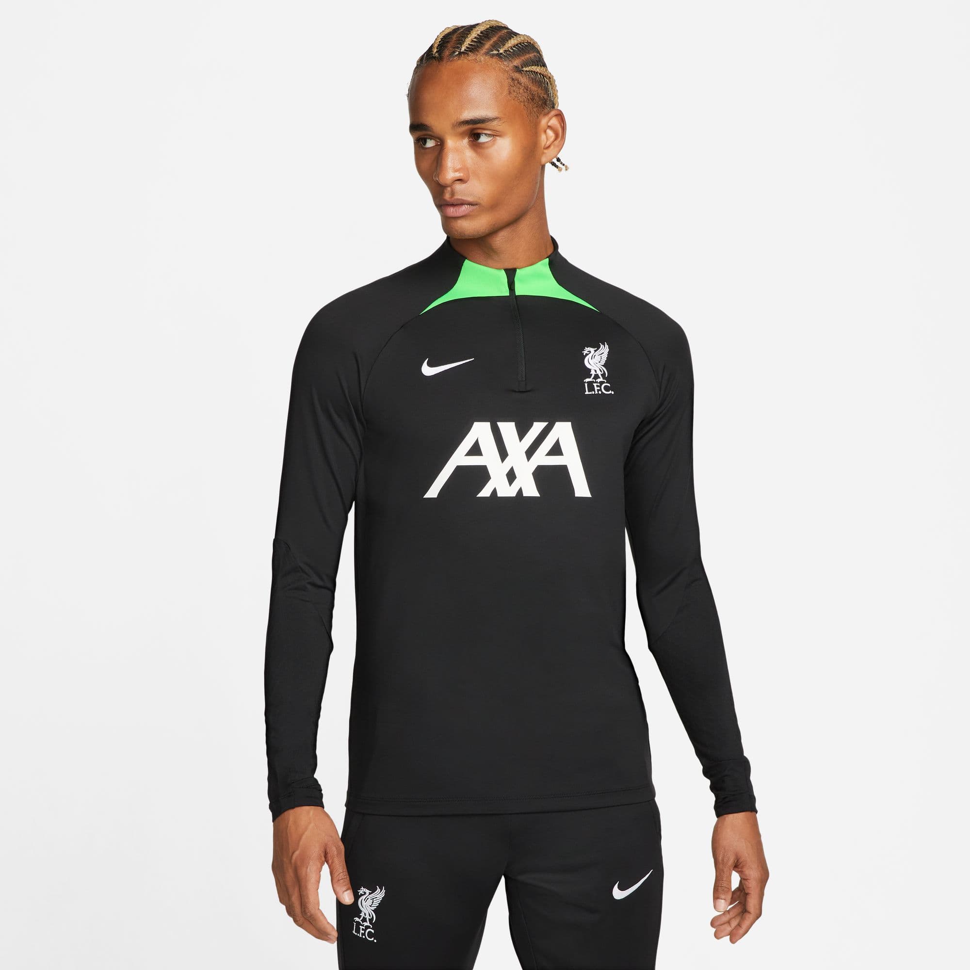 LIVERPOOL FELPA ALLENAMENTO 1/4 ZIP NERA 2023-24