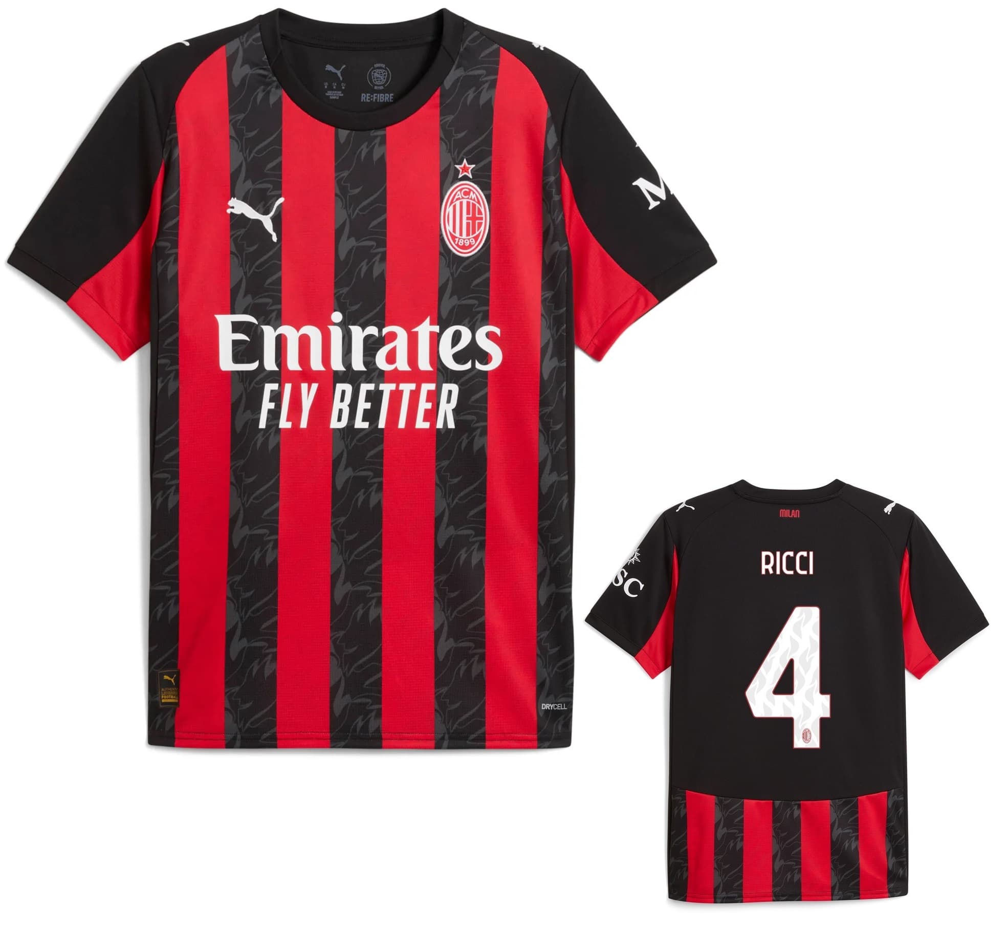 AC MILAN RICCI HOME SHIRT 2025-26