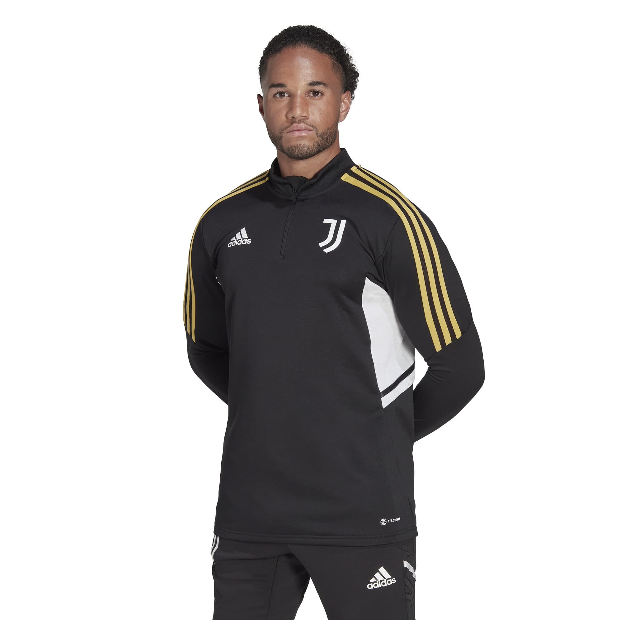JUVENTUS FELPA ALLENAMENTO 1/4 ZIP NERA 2022-23