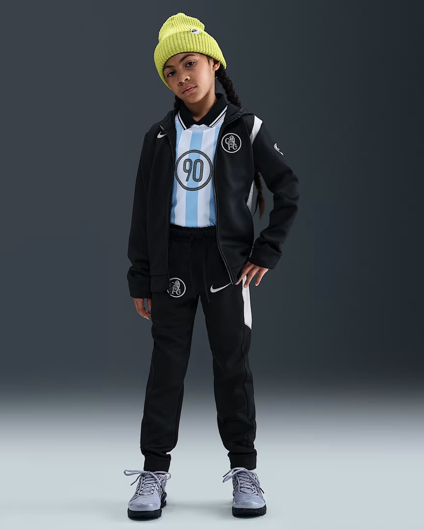 CHELSEA JUNIOR BLACK TRACKSUIT 2025-26