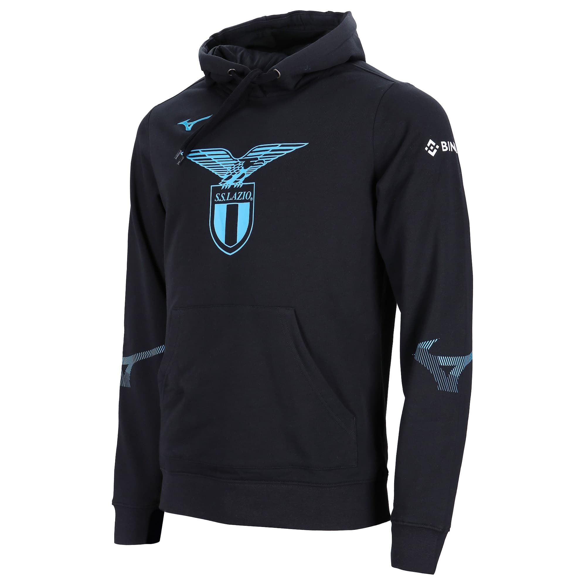 SS LAZIO HOODY LOGO BLACK SWEAT 2022-23