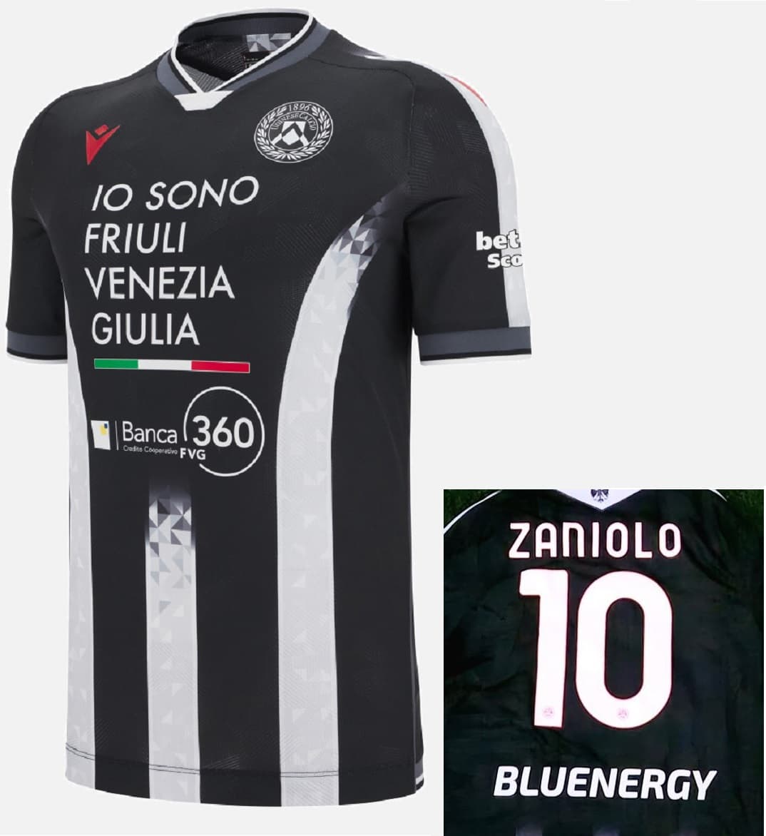 UDINESE ZANIOLO HOME SHIRT 2025-26