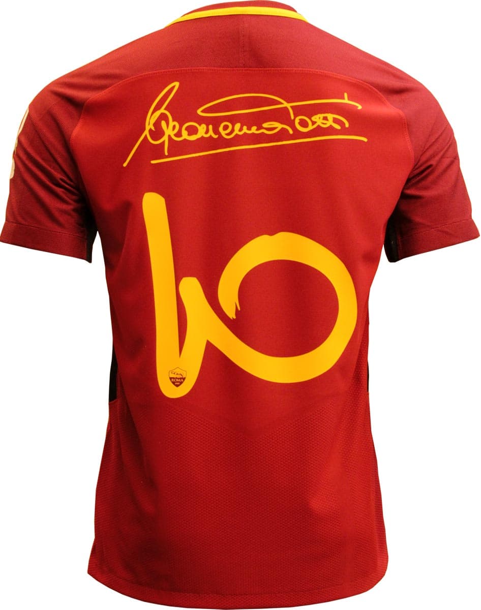 AS ROMA MAGLIA AUTENTICA GARA VAPOR TOTTI FIRMA CAPITANO