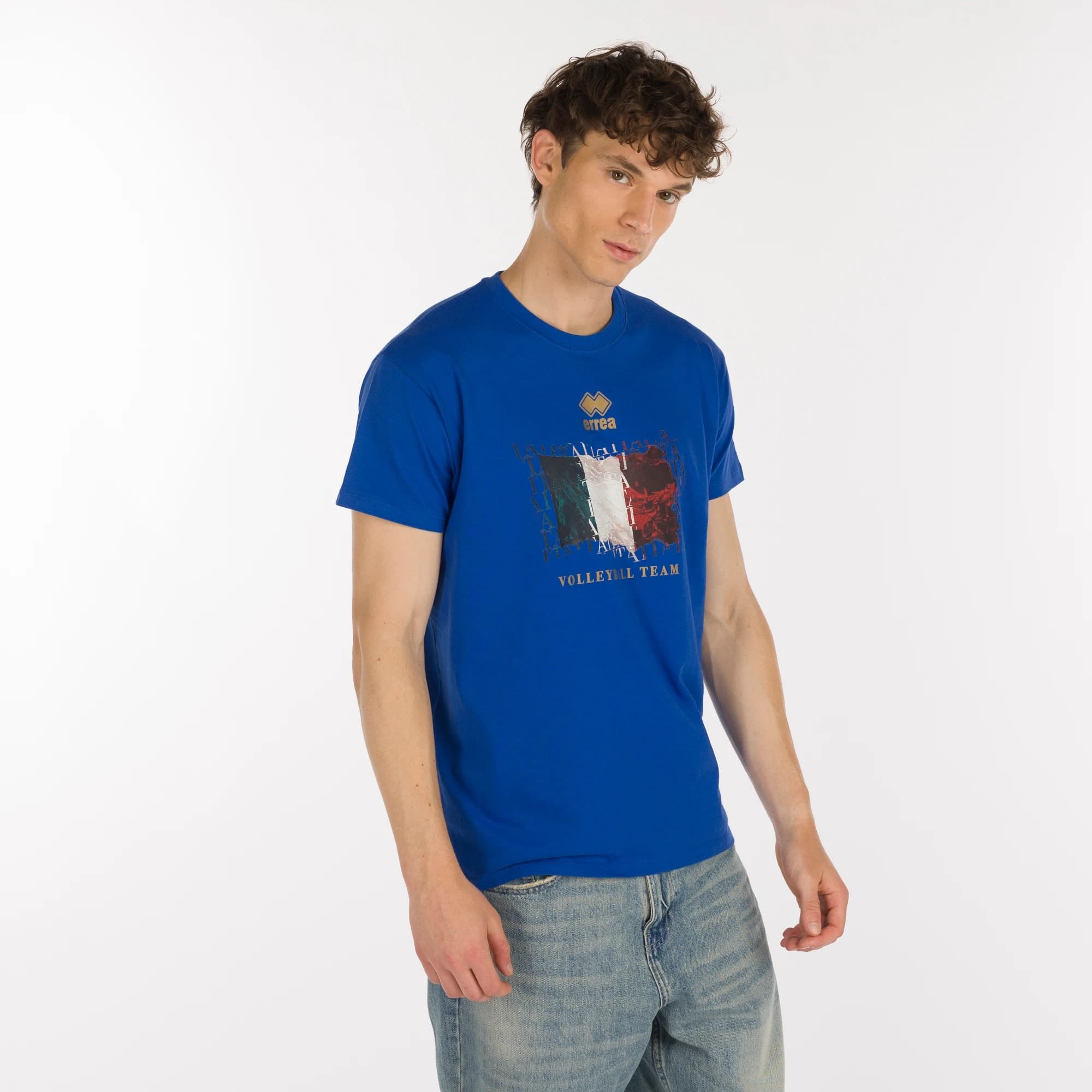 ITALIA PALLAVOLO T-SHIRT BANDIERA AZZURRA 2025-26