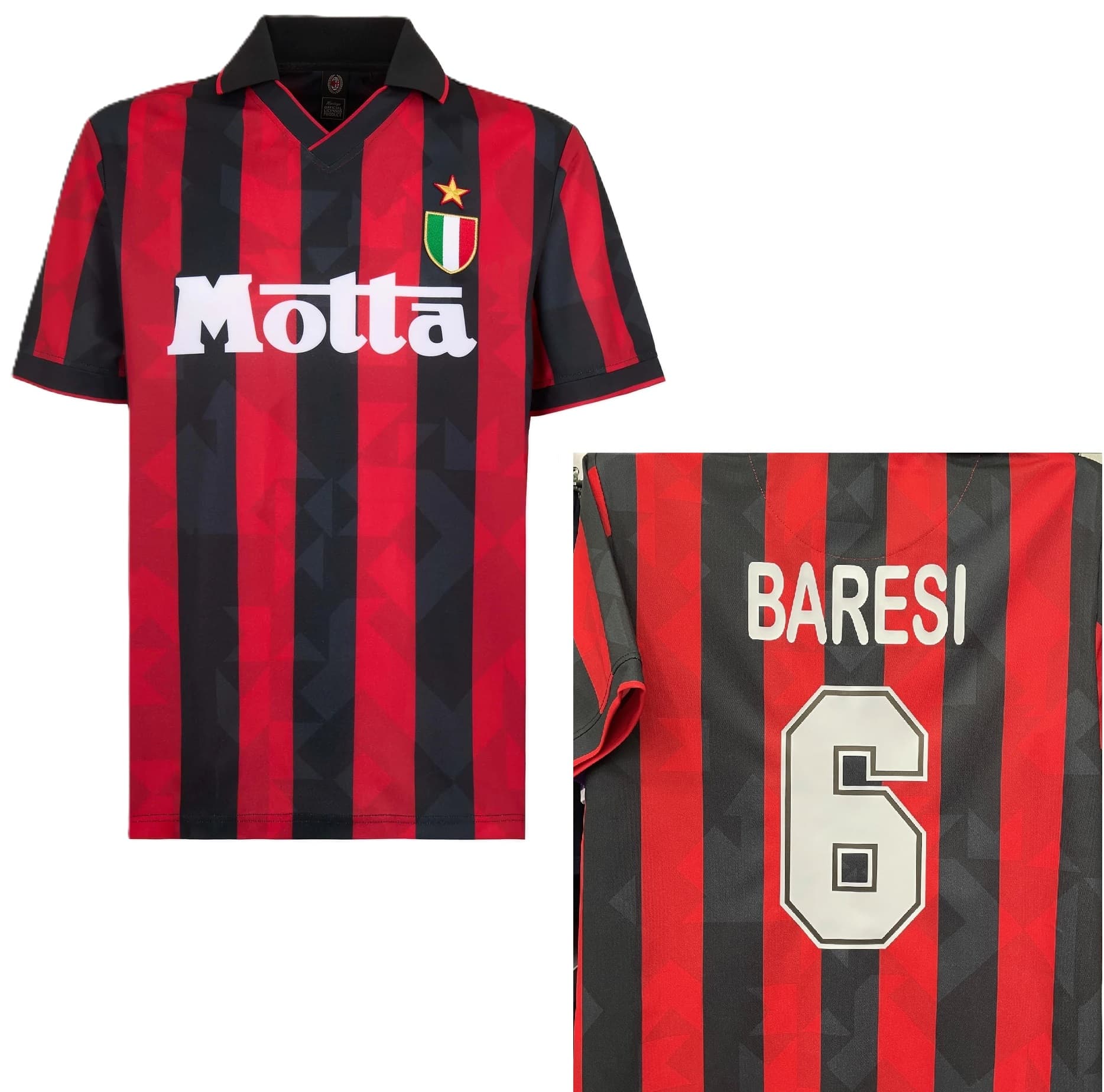 AC MILAN MAGLIA RETRO VINTAGE BARESI 1993-94