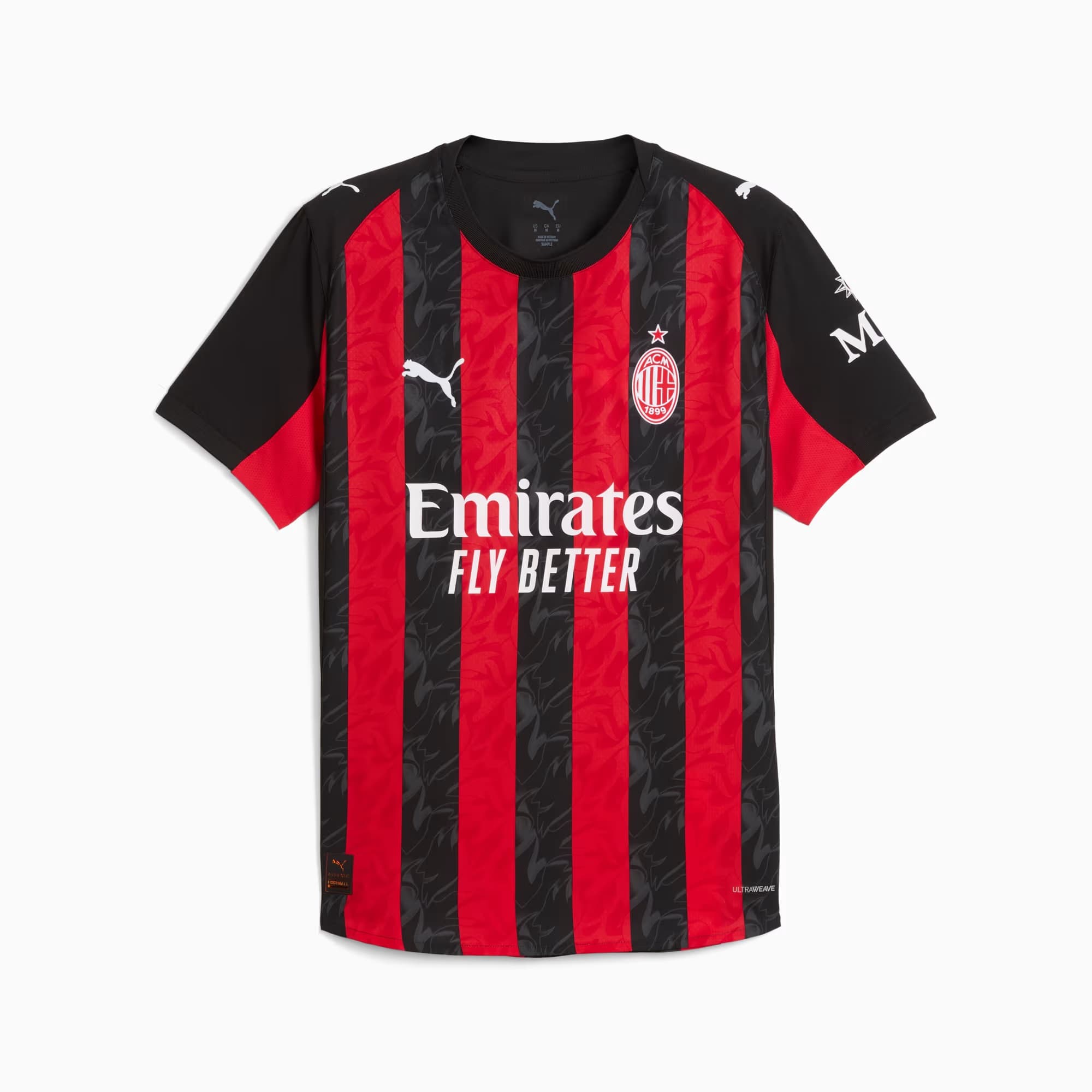 AC MILAN MAGLIA AUTENTICA GARA HOME 2025-26