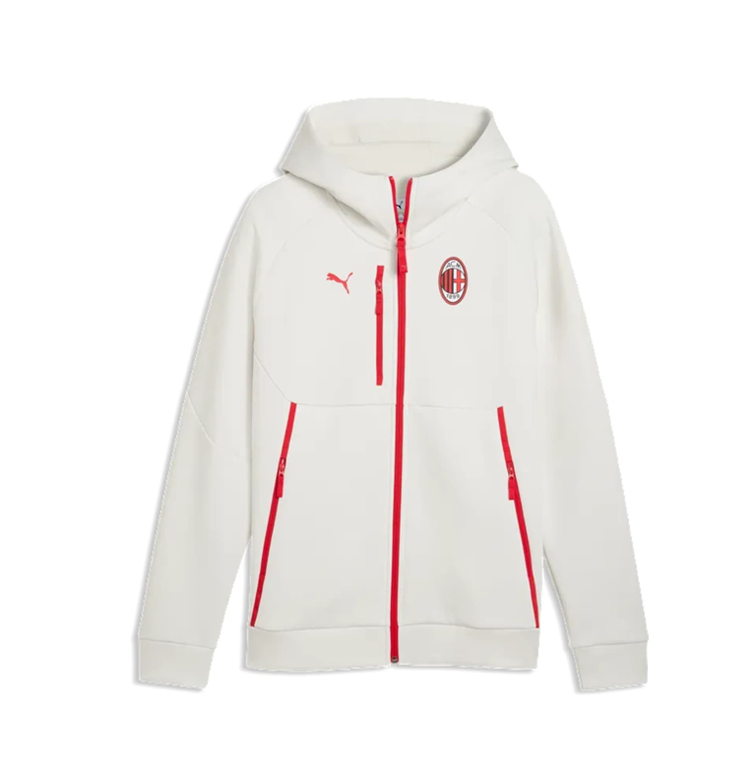 AC MILAN FELPA TECH ZIP BIANCA 2026-27