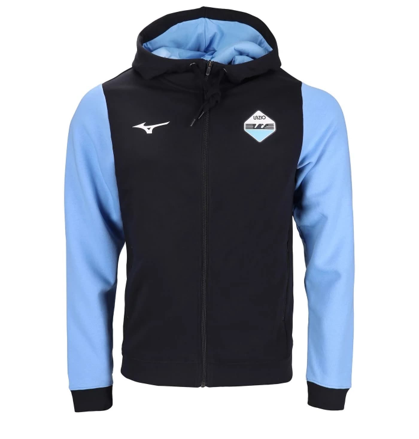 SS LAZIO HOODY FULL ZIP BLACK SWEAT 2023-24