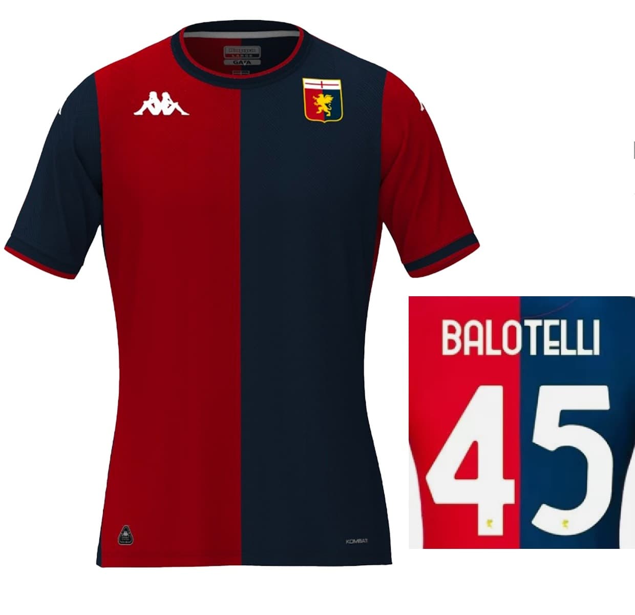 GENOA MAGLIA BALOTELLI HOME 2024-25 - Immagine 1
