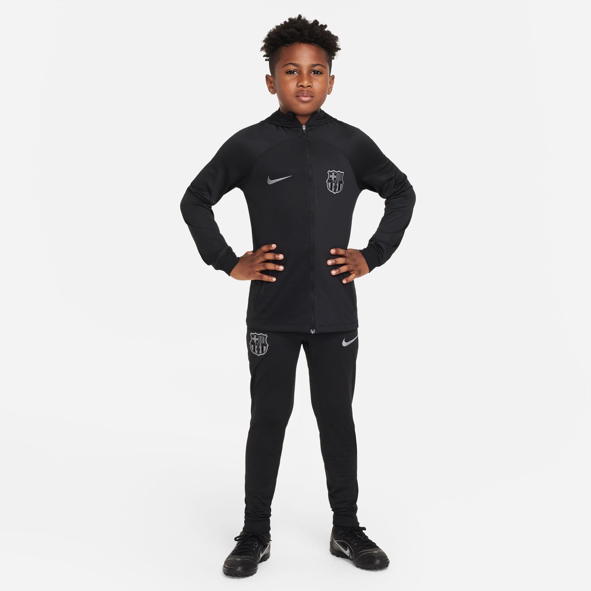 BARCELONA JUNIOR BLACK TRACKSUIT