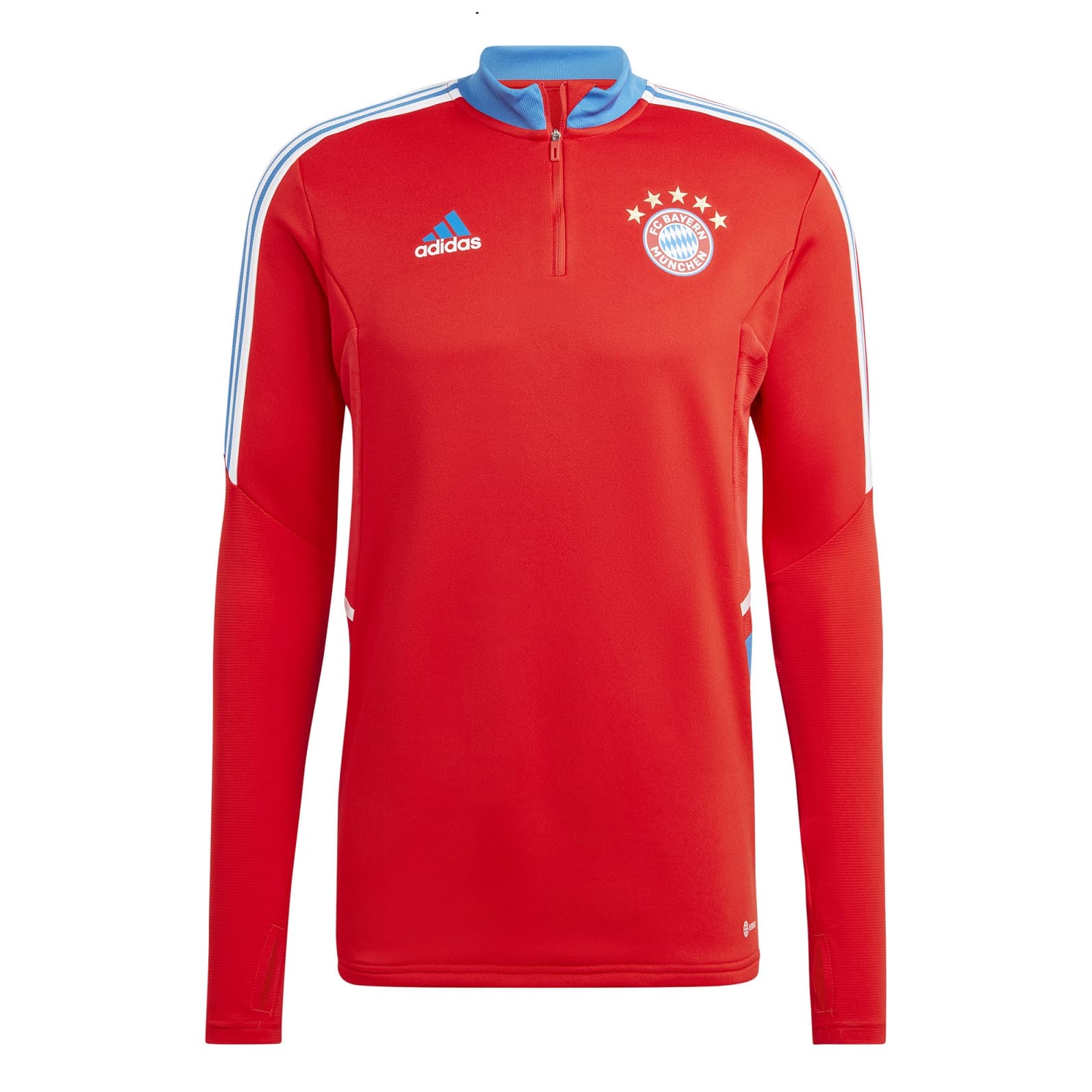 BAYERN MONACO FELPA ALLENAMENTO 1/4 ZIP ROSSA 2022-23