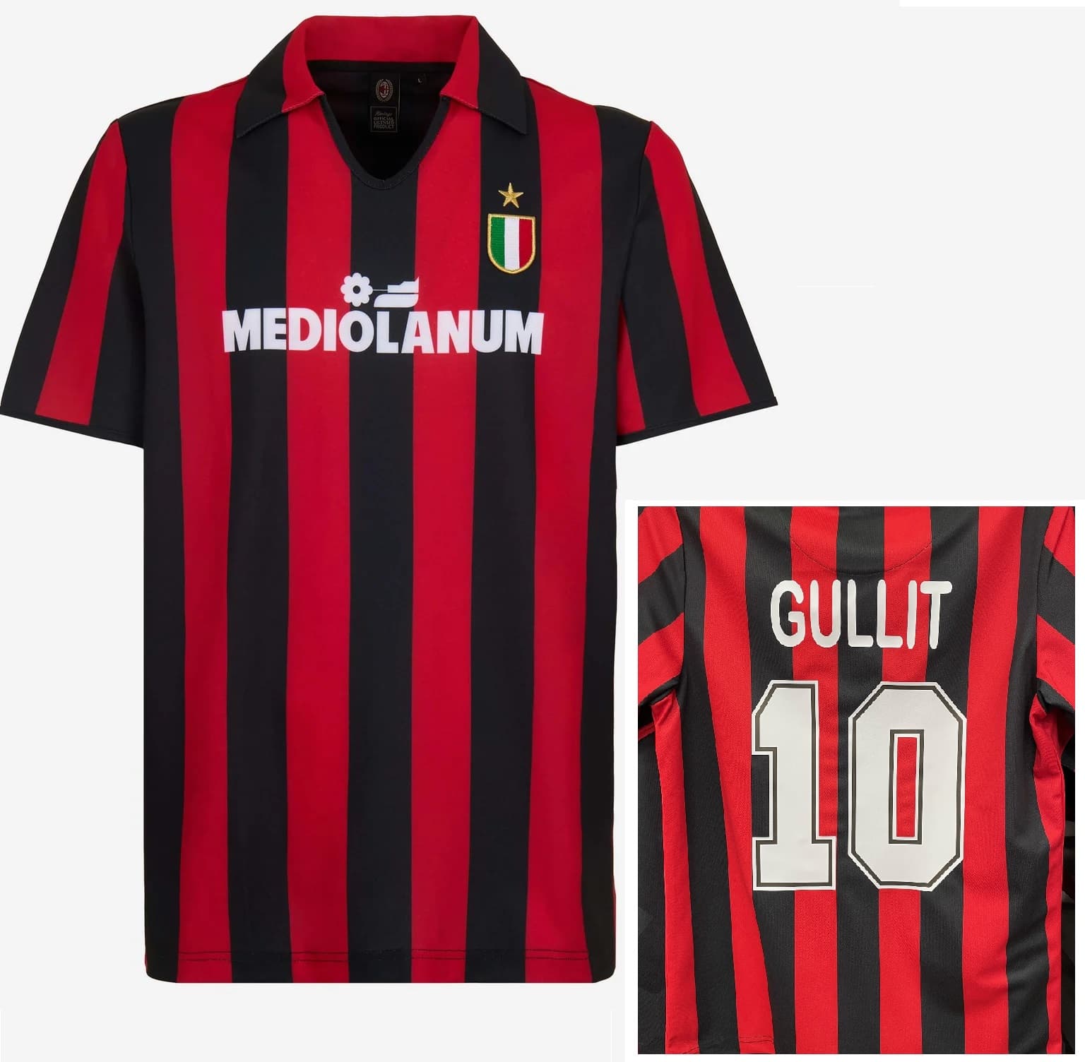 AC MILAN MAGLIA RETRO VINTAGE GULLIT 1988-89