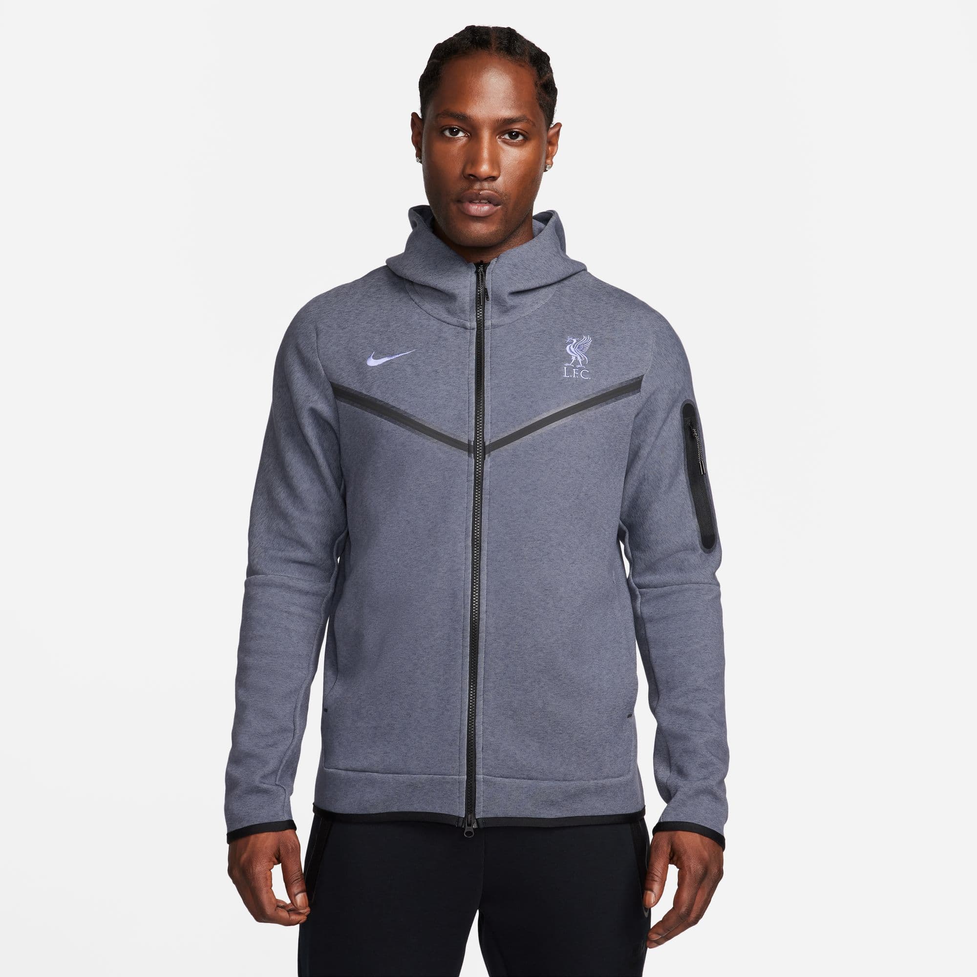 LIVERPOOL FELPA TECH FLEECE GRIGIA 2023-24