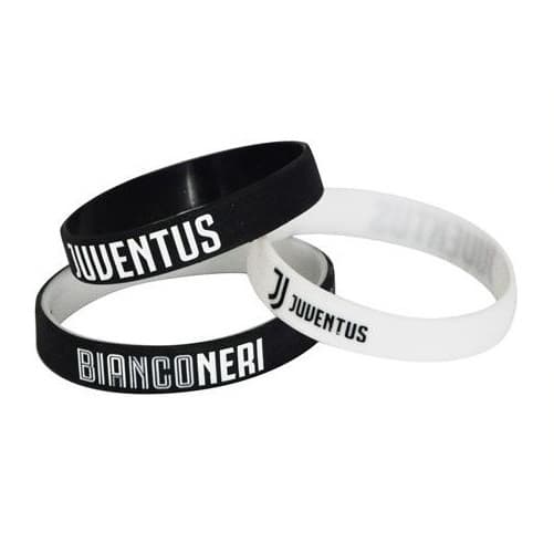 JUVENTUS BRACCIALETTI SILICONE SET DA 3