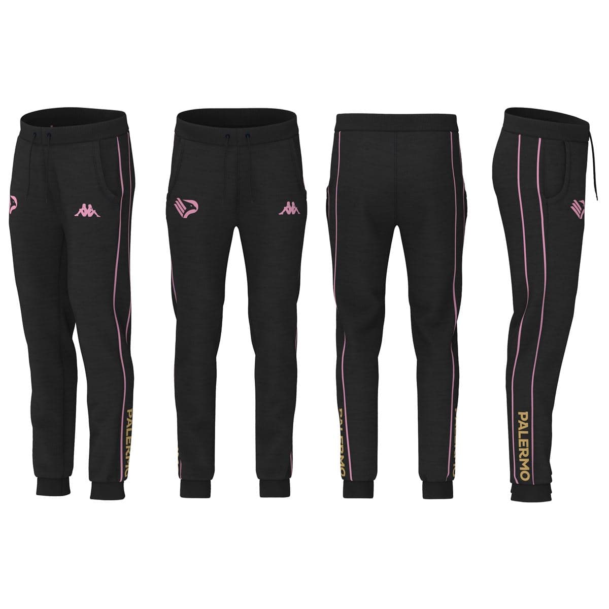 PALERMO PANTALONI FELPATI NERI 2022-23