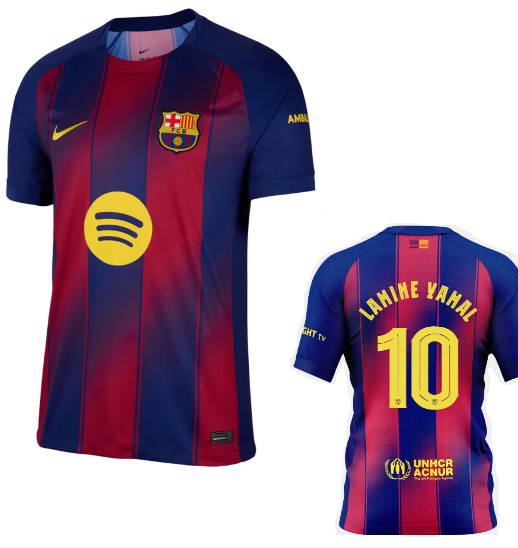 BARCELLONA MAGLIA LAMINE YAMAL 10 BAMBINO HOME 2025-26