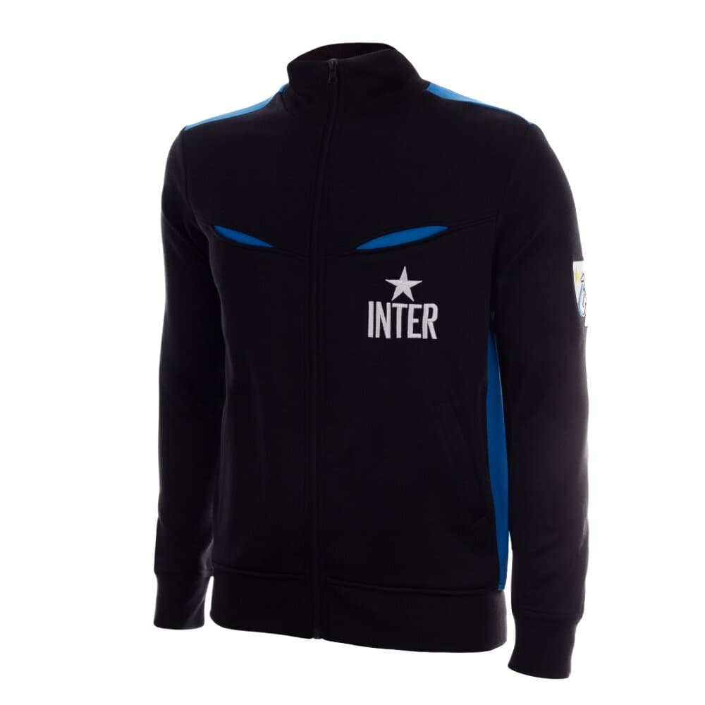 FC INTER FELPA ZIP NERA RETRO VINTAGE 1979-80