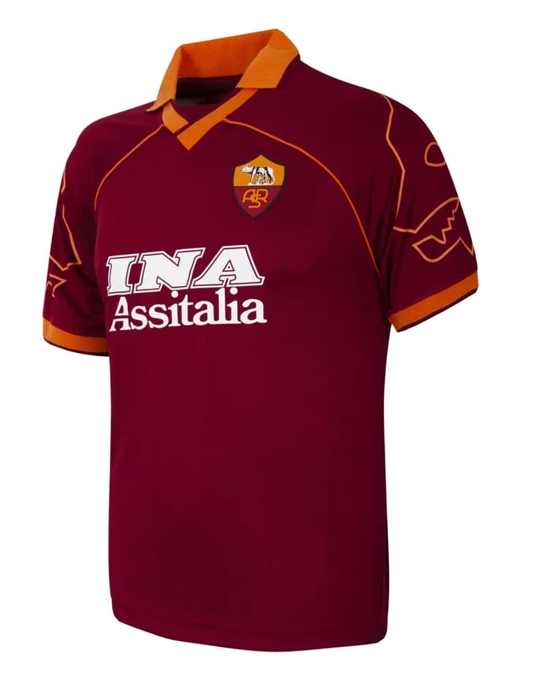 AS ROMA MAGLIA RETRO VINTAGE HOME 1999-2000