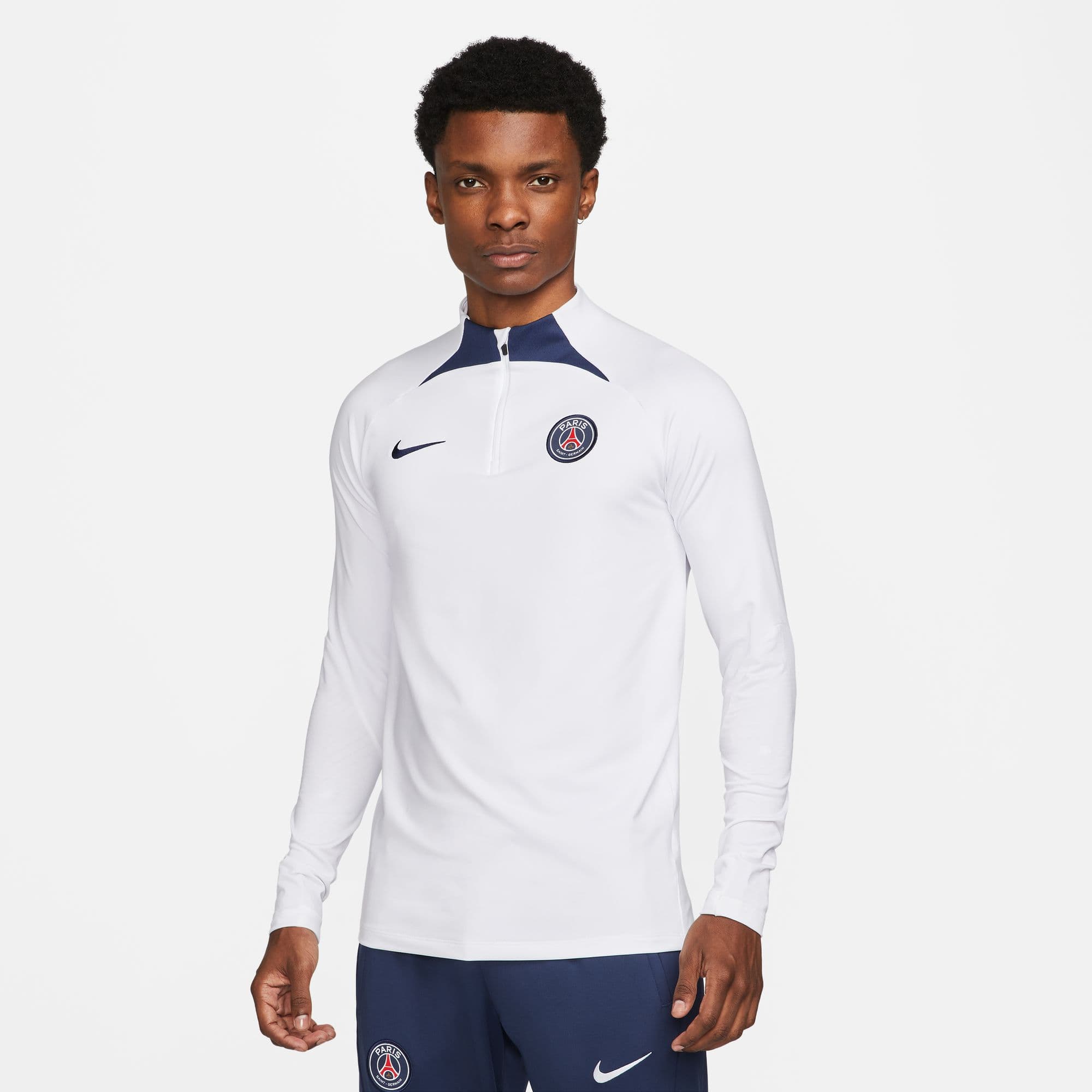 PSG FELPA ALLENAMENTO 1/4 ZIP BIANCA 2022-23