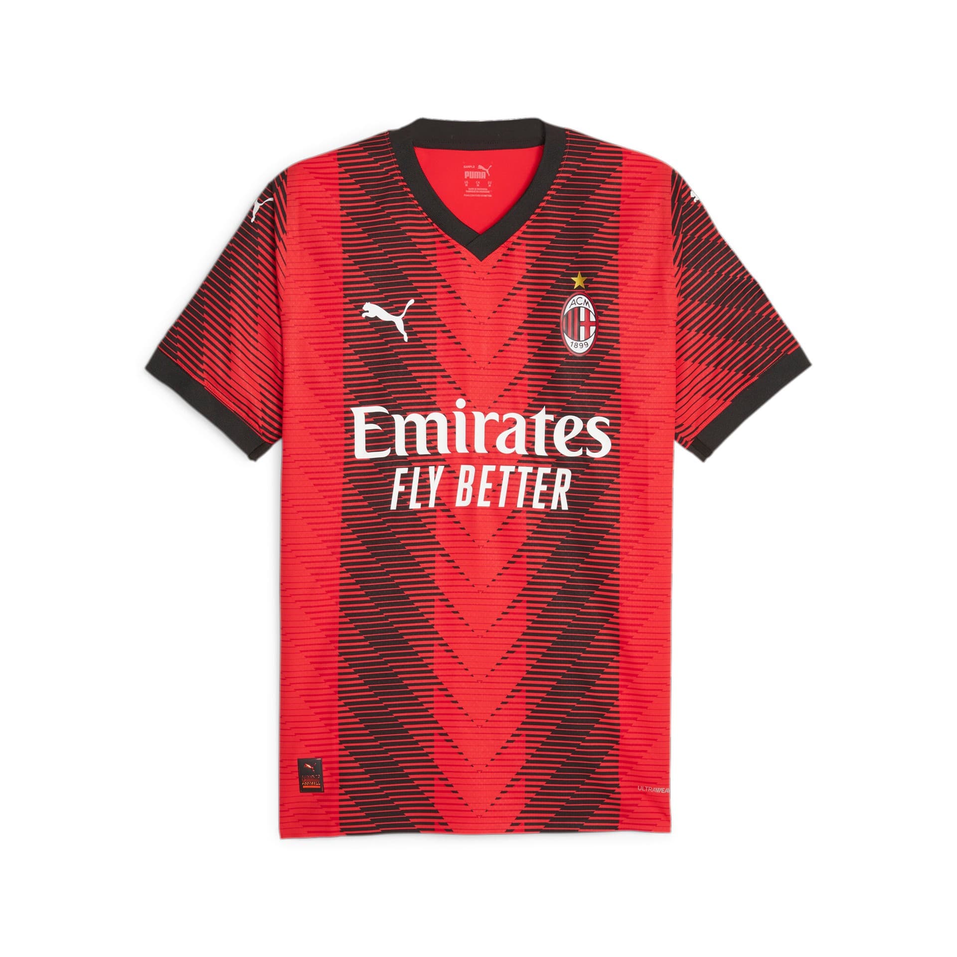 AC MILAN MAGLIA AUTENTICA GARA HOME 2023-24