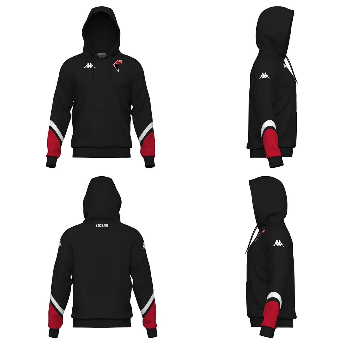 FC BARI HOODY BLACK SWEAT 2022-23