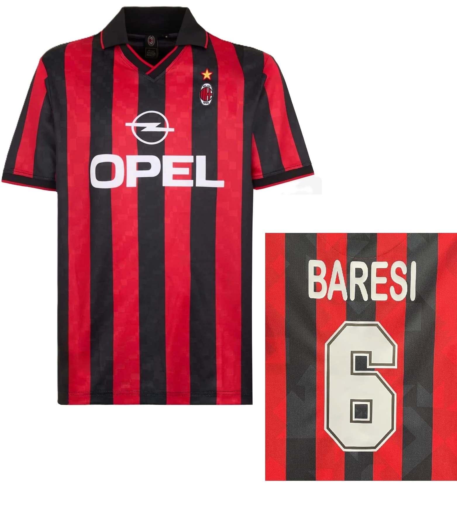 AC MILAN MAGLIA RETRO VINTAGE BARESI 1995-96