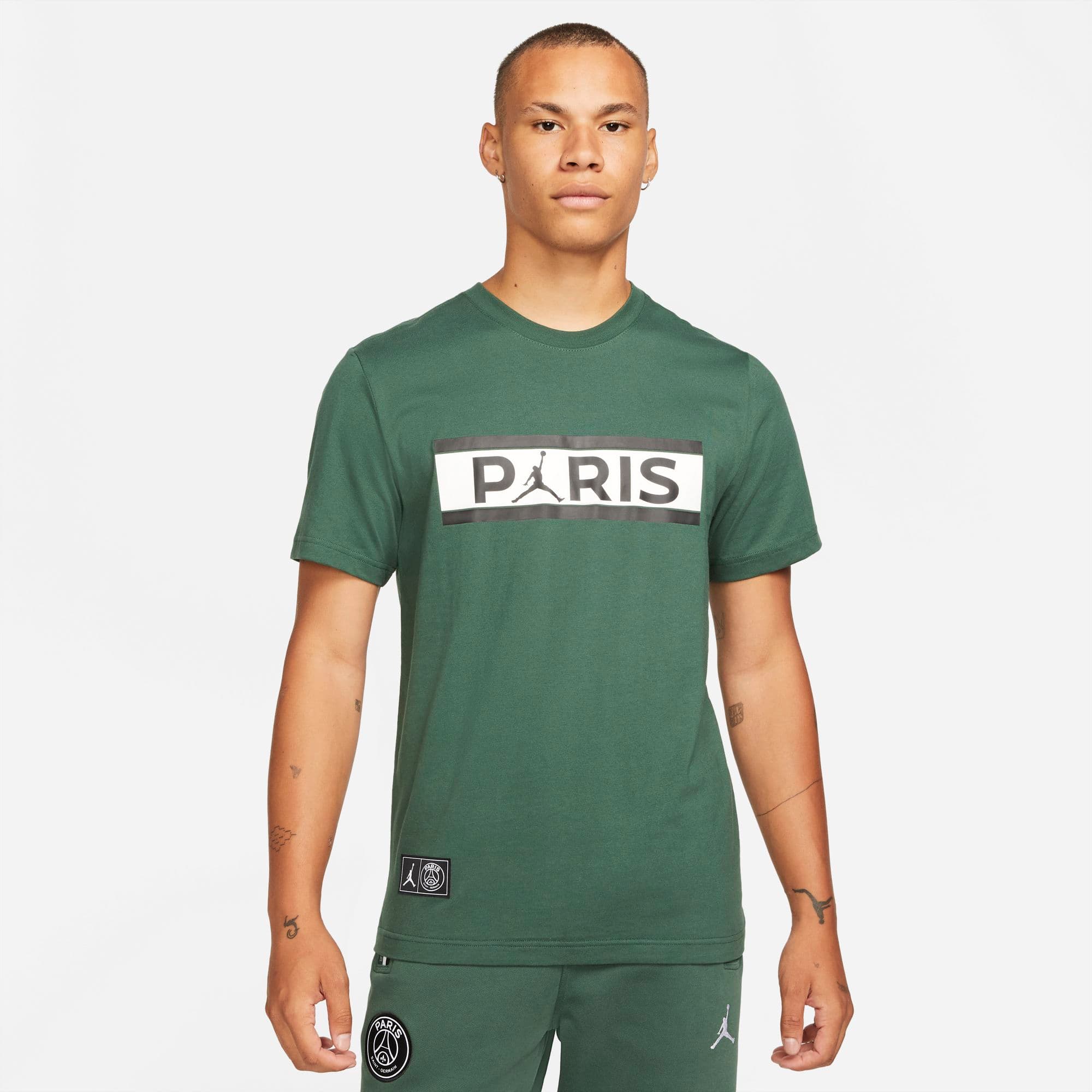 PSG T-SHIRT JORDAN VERDE Wordmark 2021-22