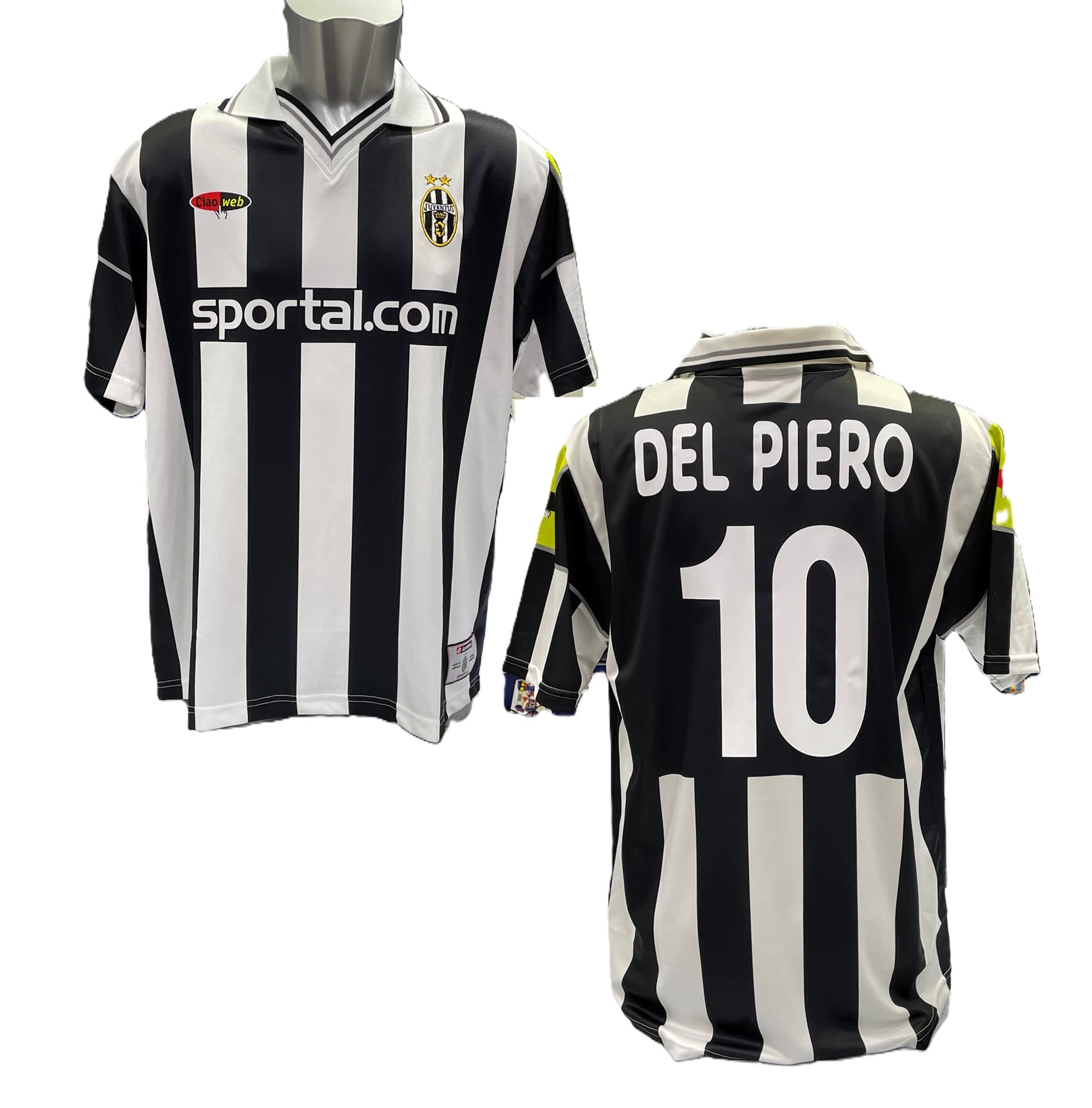 JUVENTUS MAGLIA DEL PIERO CHAMPIONS LEAGUE 2000-01
