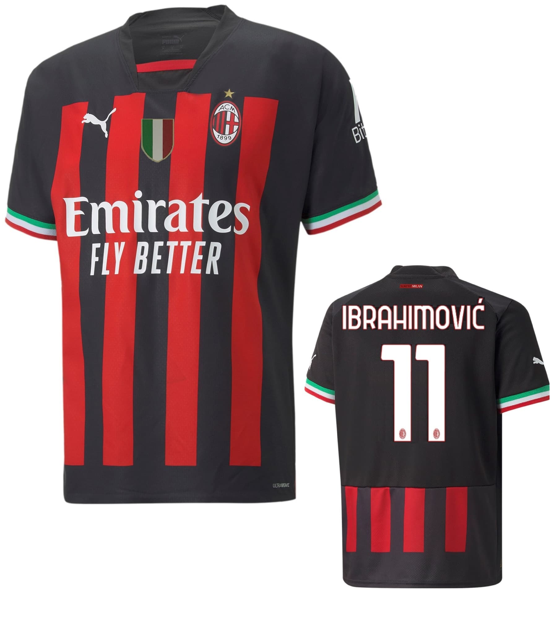 AC MILAN MAGLIA IBRAHIMOVIC AUTENTICA GARA HOME 2022-23