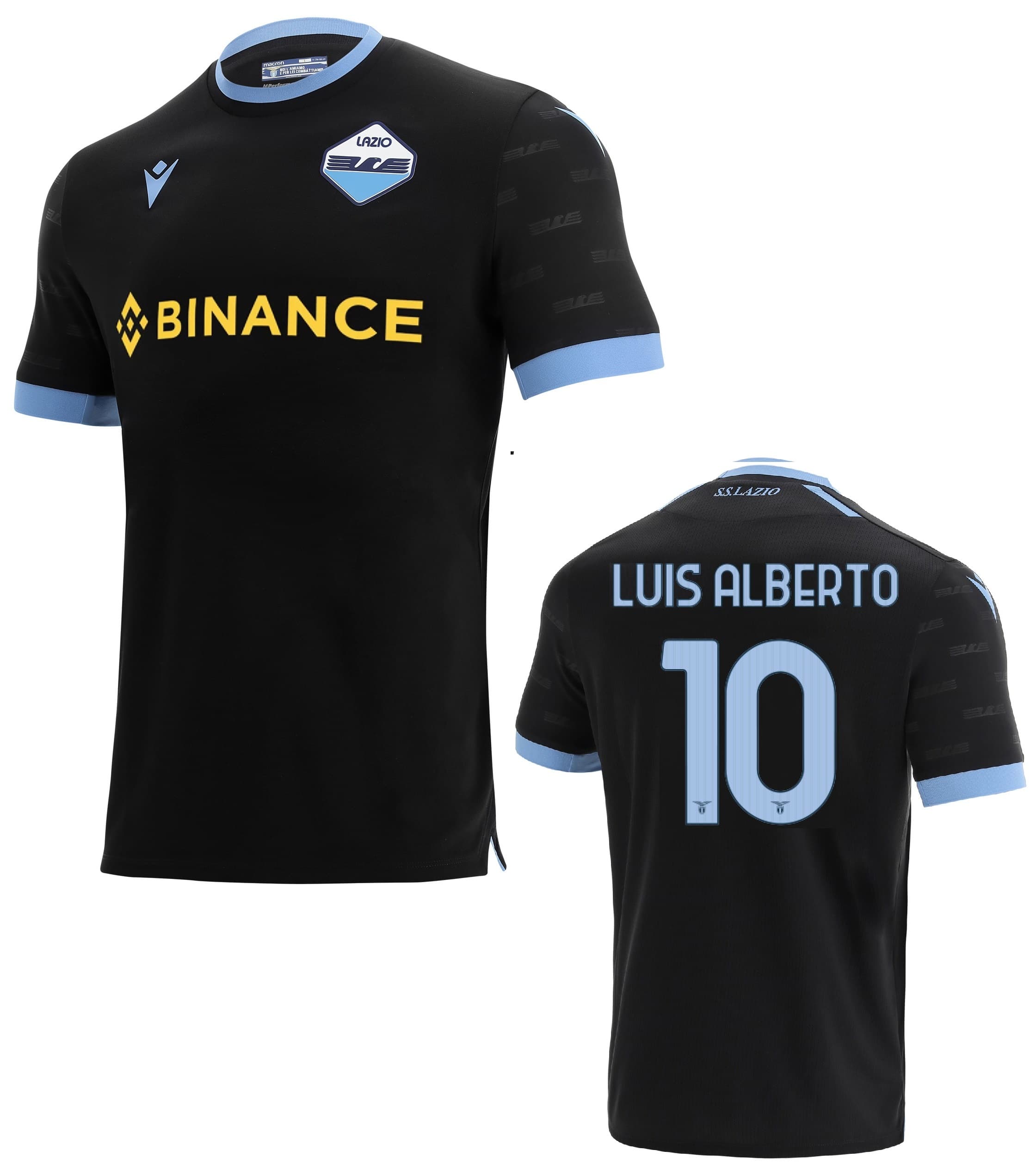 SS LAZIO LUIS ALBERTO 3RD BLACK SHIRT 2021-22
