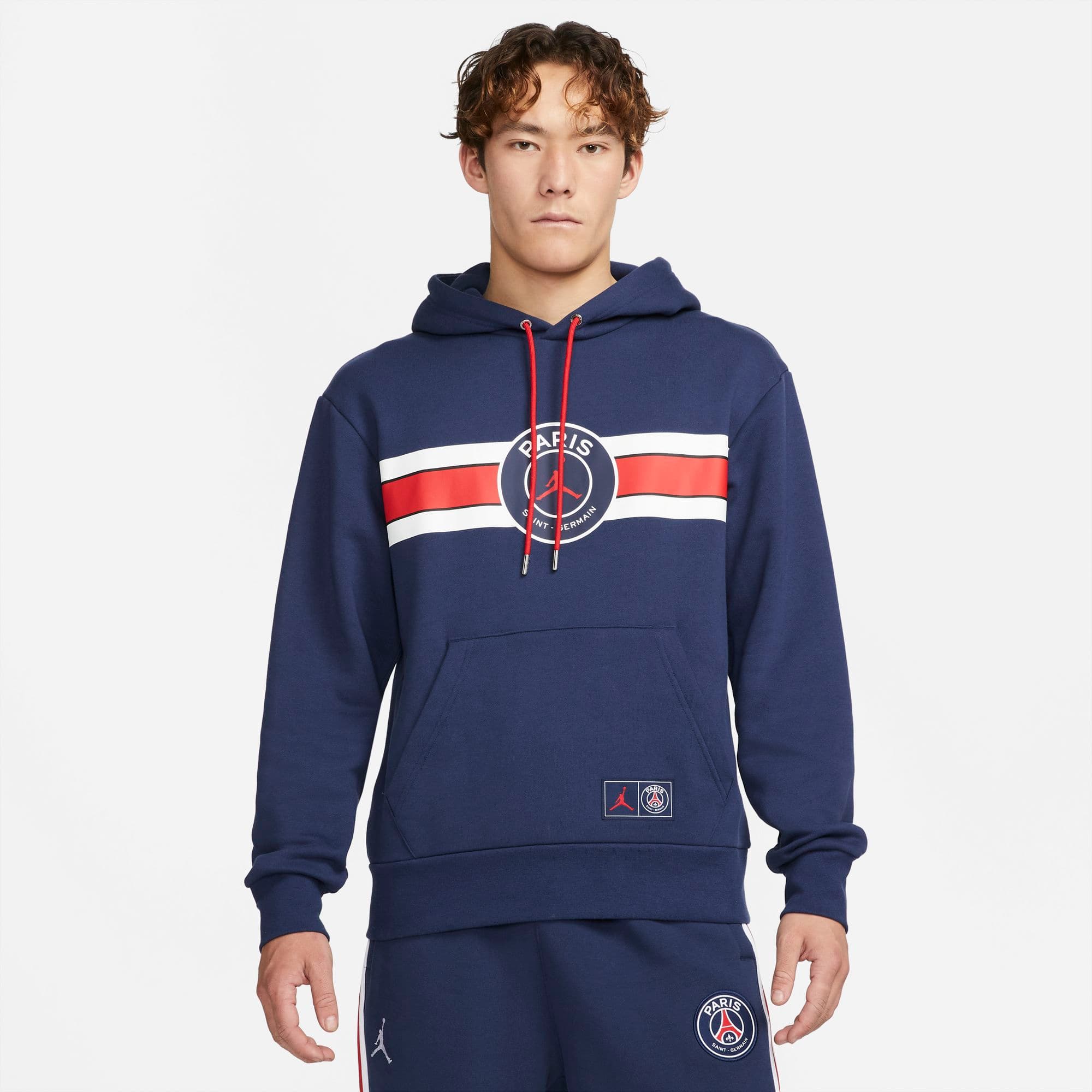 PSG FELPA CAPPUCCIO BLU JORDAN 2021-22