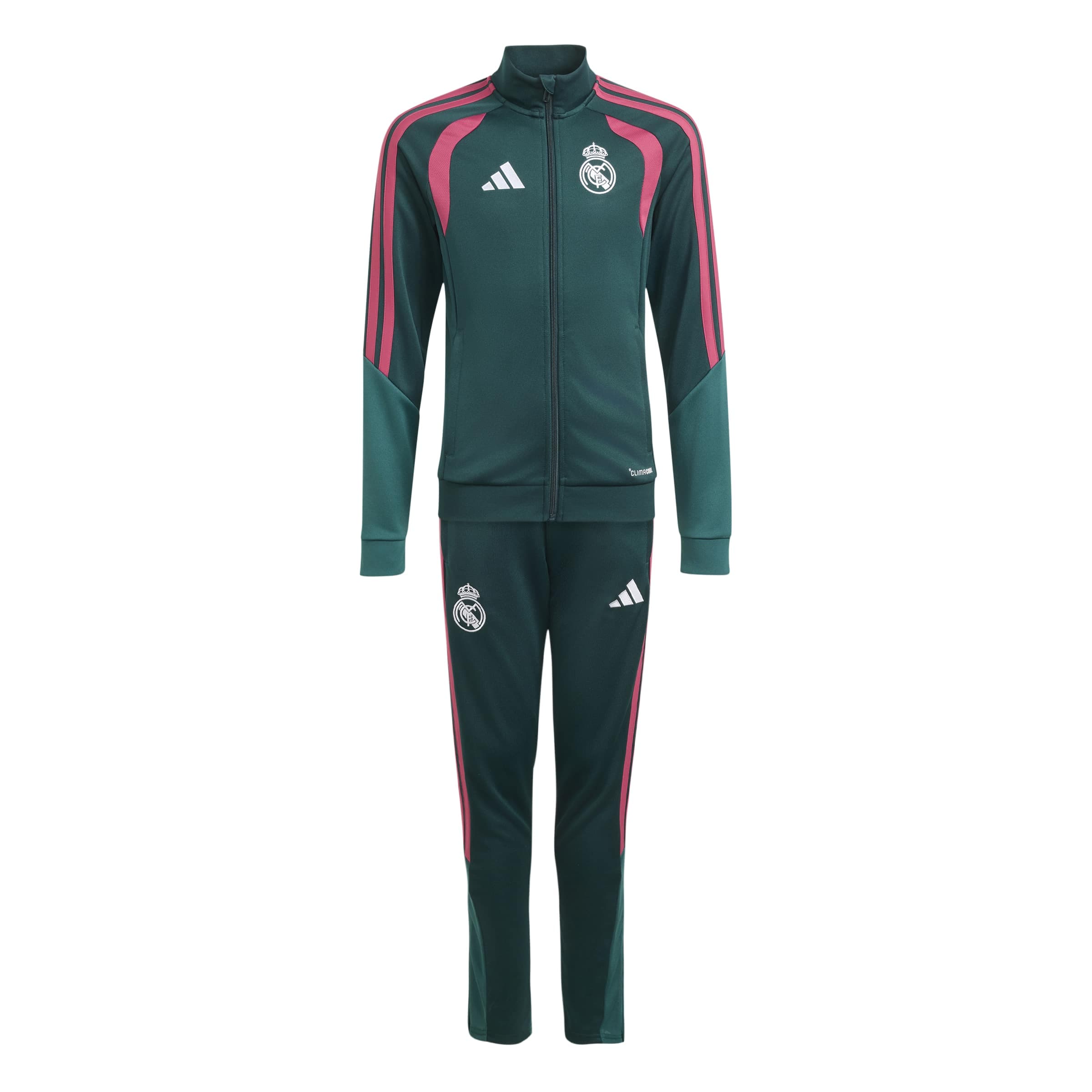 REAL MADRID POLY JUNIOR GREEN TRACKSUIT 2026-27