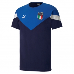ITALIA FIGC T-SHIRT ICONIC AZZURRA-BLU 2020-21 | CalcioItalia.com