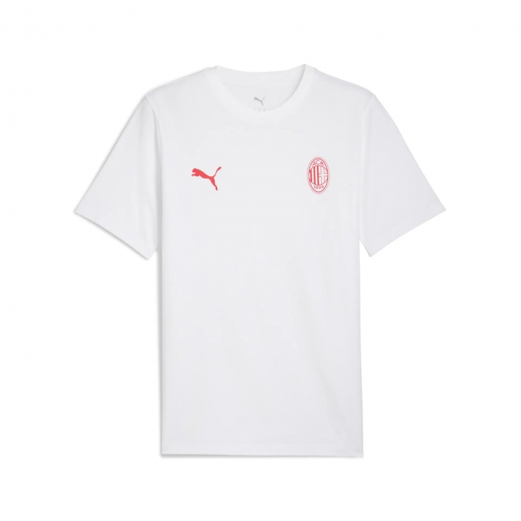 AC MILAN ESSENTIAL WHITE T-SHIRT 2025-26