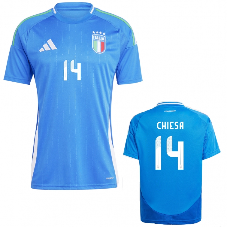 ITALIA FIGC CHIESA JUNIOR HOME SHIRT 2024-25