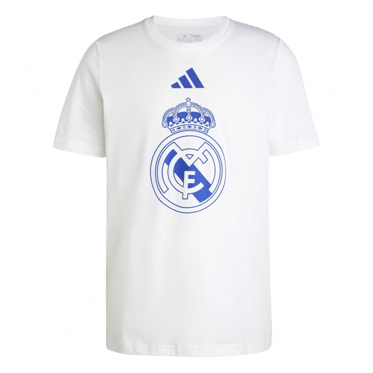 REAL MADRID LOGO WHITE T-SHIRT 2024-25