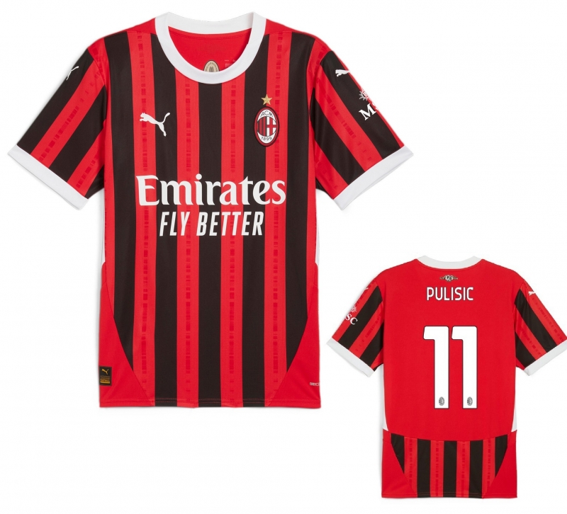 AC MILAN PULISIC JUNIOR HOME SHIRT 2024-25