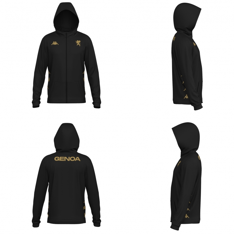 GENOA HOODY FULL ZIP BLACK SWEAT 2024-25