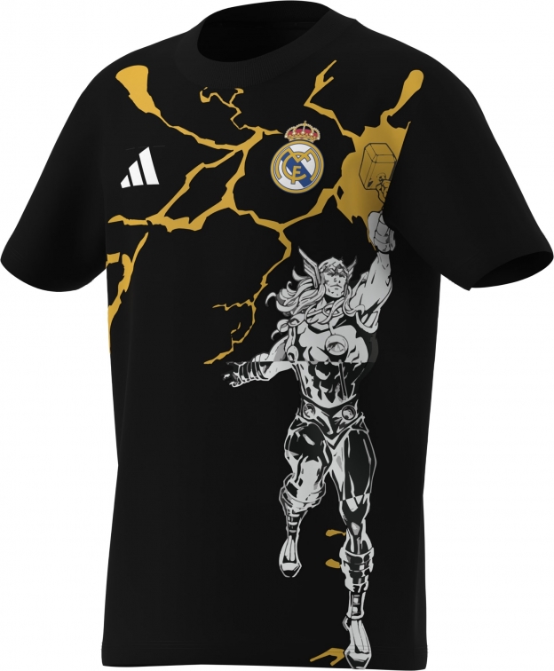 REAL MADRID T-SHIRT BAMBINO NERA AVENGERS 2025-26