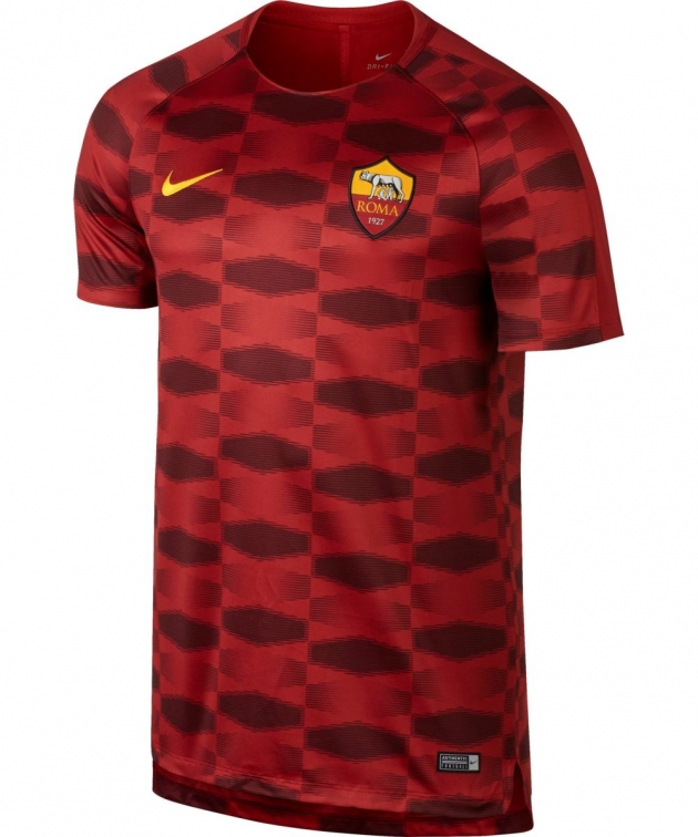 AS ROMA PREMATCH RED SHIRT 2017-18